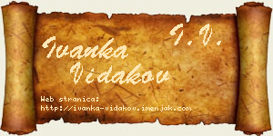 Ivanka Vidakov vizit kartica